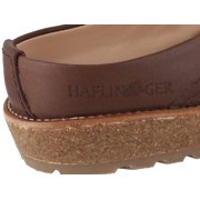 HAFLINGER Men Women Leather Clogs 'Travel Classic', dark brown