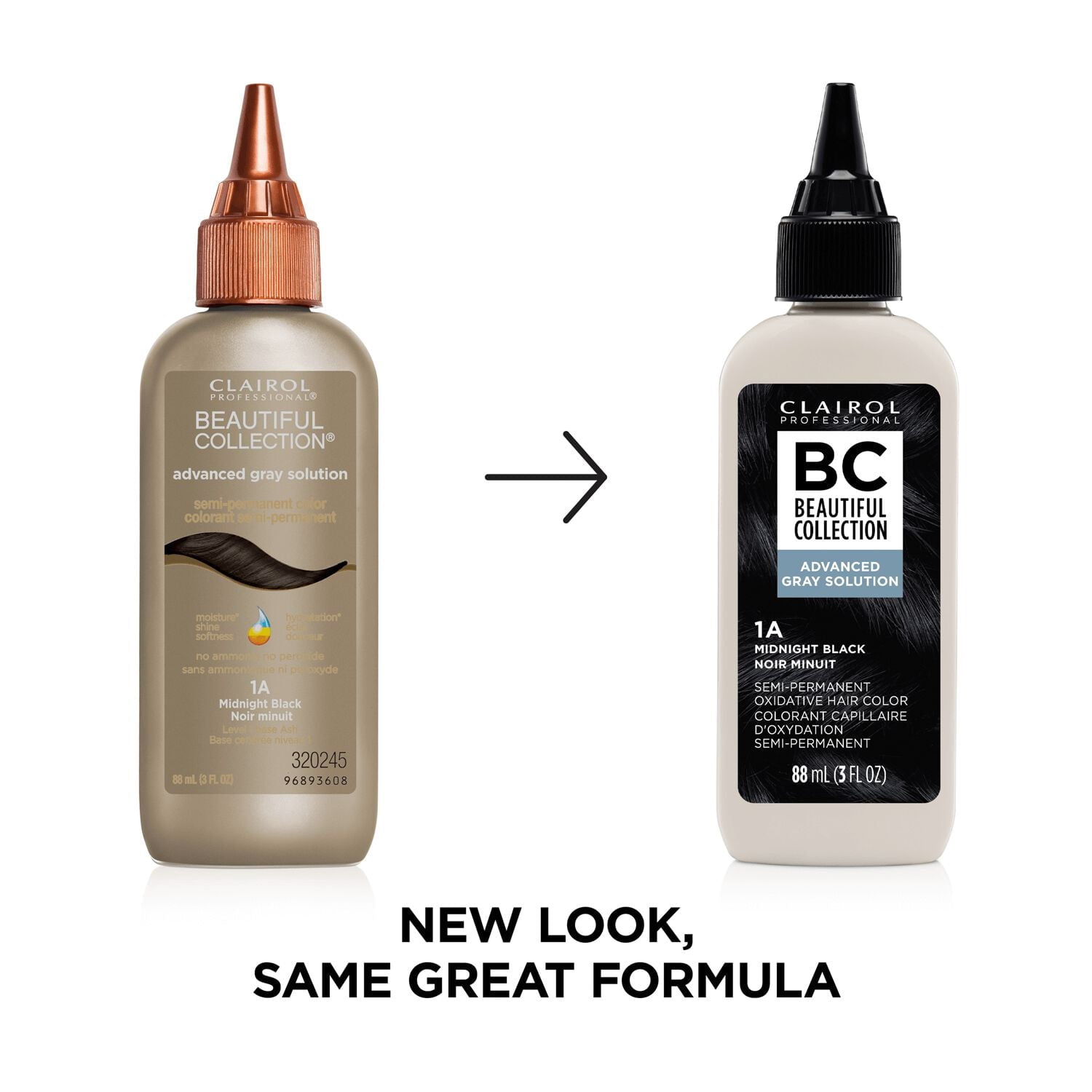Clairol Professional Beautiful Collection Advanced Gray Solution Semi-Permanent Hair Color Crème 2A Rich Dark Brown, 3.0 oz