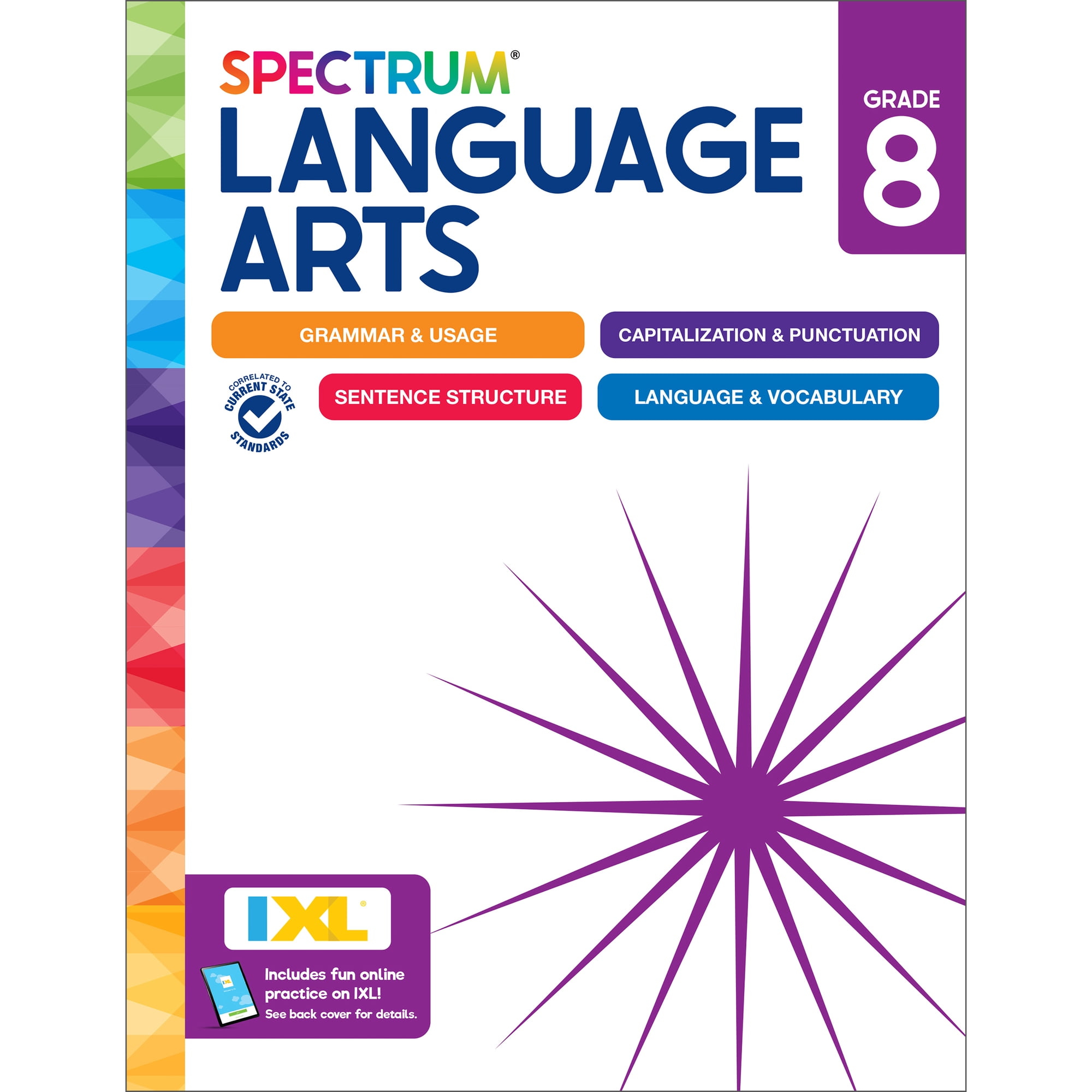 Spectrum Language Arts Workbook (192 pages) Grade 8