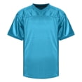 thumbnail image 4 of Blank Football Jerseys for Men,Mesh Polyester Plain Football Shirt V Neck Short Sleeve Pullover Sports Clothing Sky Blue, 4 of 7