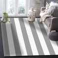 thumbnail image 5 of Striped Area Rug 5'x7' Gray and White Stripe Washable Area Rugs Non Shedding Floor Carpet Rubber Backing Non Slip Indoor Mats for Living Room Bedroom Kitchen, 5 of 8