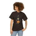 thumbnail image 4 of Teenage Witch with Pumpkin and Cat  Unisex Heavy Cotton Tee, 4 of 12