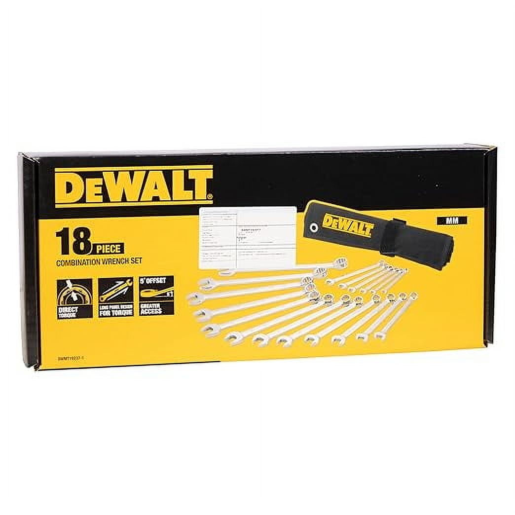 DEWALT DWMT19237-1 Full Metric Combination Wrench Set, 18 Piece