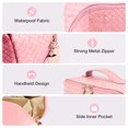 thumbnail image 5 of Make Up Bag, Travel Cosmetic Bag for Women Large Capacity Toiletry Makeup Organizer Bags, Checkered PU Leather Waterproof Portable Cosmetic Bag with Compartments, 5 of 7