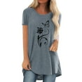 thumbnail image 1 of Chemises à Manches Courtes pour Femmes Mode Décontractée Chemises Imprimées Manches Courtes T-Shirt Ample Tunique Blouse Tunique pour Femmes Manches Courtes Tunique Manches Courtes pour Femmes, 1 of 4