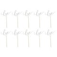 thumbnail image 2 of 10pcs Glitter Paper Topper Cake Cupcake Sticks Birthday Wedding Decoration Gold / Color, 2 of 8