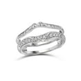 thumbnail image 1 of Mia Diamonds 14kt White Gold Womens Round Diamond Ring Guard Wrap Solitaire Enhancer 1/4 Cttw, 1 of 1