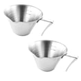 thumbnail image 1 of Medidora de Espresso con Asa Paquete 2 Tazas Doble Tiro Acero Inoxidable para Servir Plateada, 1 of 7