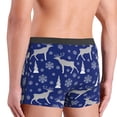 thumbnail image 4 of Men's Boxer Briefs, winter moose deer snowflakes blue Soft Comfy Mens Underwear Boxer Briefs Breathable With Widen Waist, 4 of 7