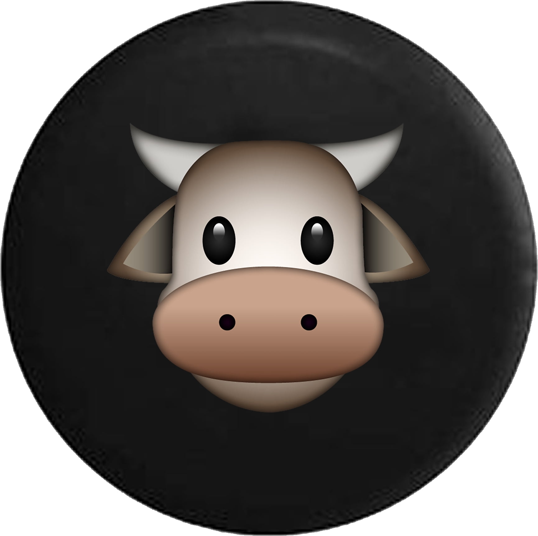 Text Emoji Cow Farm Animal Spare Tire Cover for Jeep RV 33 Inch