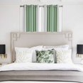 thumbnail image 4 of Sage Green Grey Stripe Kitchen Curtains Short 45 Inch Length, Farmhouse Simple Striped Grommet Top Bedroom Living Room Curtains, Light Filtering Cafe Curtain Drapes 2 Panels Set 84''x45'', 4 of 9