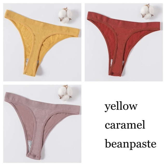 Conjunto de 3 tangas sin costuras, bragas brasileñas para mujer, ropa interior tipo Tanga, ropa interior femenina de cintura baja, bragas de corte de pierna alta, lencería Tan Jianjun unisex