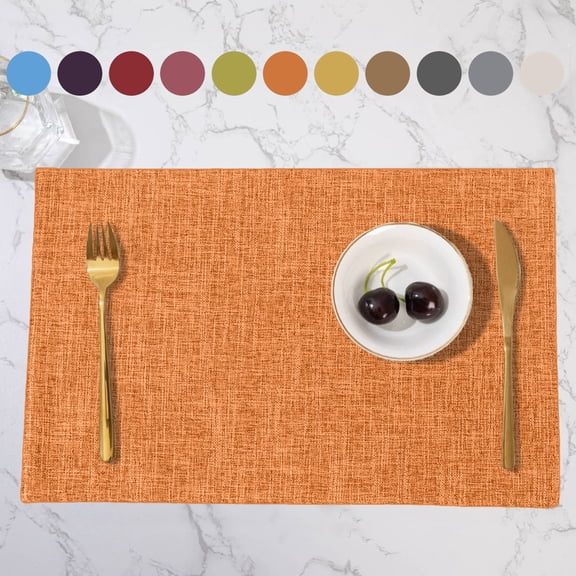 Bxaolu Placemats 1 Pack Washable Indoor/Outdoor Place Mats for Dining Table Durable Non-Slip Heat Resistant Table Mats, 11.81x18.11 Inch