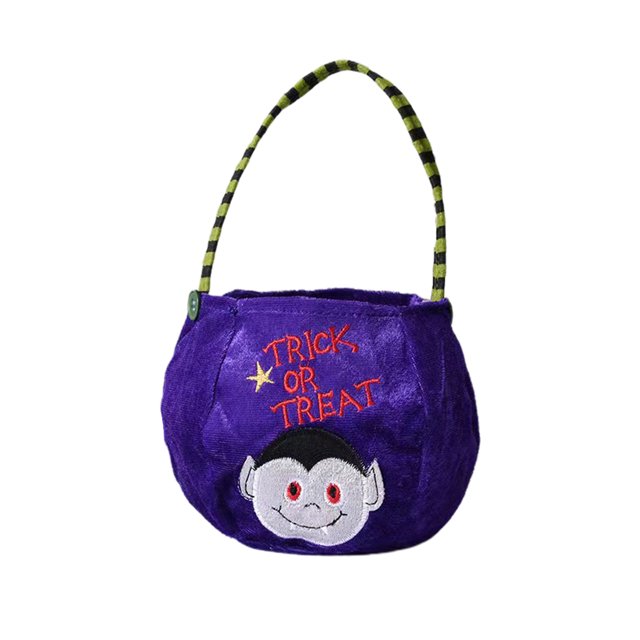 Tamaño del paquete: 13x12x1cm material: terciopelo dorado Bolsa de dulces de Halloween decoración bolsa de calabaza portátil duende ANGGREK Otros