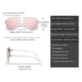 thumbnail image 7 of GLINDAR Men's Polarized Aviator Sunglasses Vintage Square Driving Glasses (Matte Clear Frame / Polarized Mirror Pink Lens), 7 of 7
