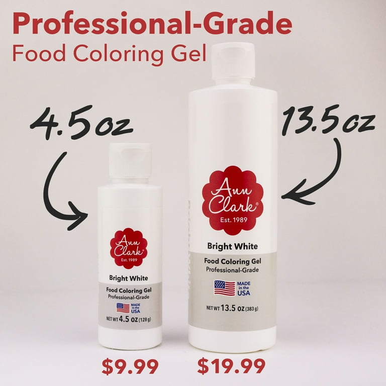 Ann Clark Bright White Food Coloring Gel Large Oz, 60% OFF