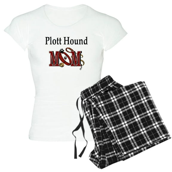 CafePress - Plott Hound Mom Women's Light Pajamas - Women's Short Sleeve Print T-Shirt and Pants Light Cotton Pajama Set