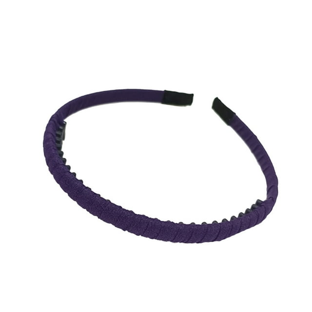 Hair Accessories with Teeth Classic Elastic Simple Headband Clothes Matching Accessory Shower Hairband for Adult Lady Female Use Dark Purple