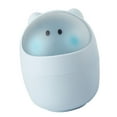 thumbnail image 2 of Homeholiday Cartoon Desktop Trash Can Home Office Flip Waste Bin Small Bedside Paper Basket Multipurpose Garbage Can,Blue, 2 of 4