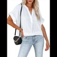 thumbnail image 2 of Blusas Formales Informales para Mujer, Camisas de Trabajo, Camisas con Botones, Camisetas de Corta con Cuello en V S, 2 of 7