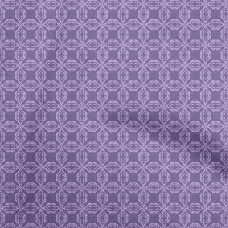 oneOone Cotton Cambric Violet Fabric Asian Ikat Fabric For Sewing Printed Craft Fabric By The Yard 42 Inch Wide