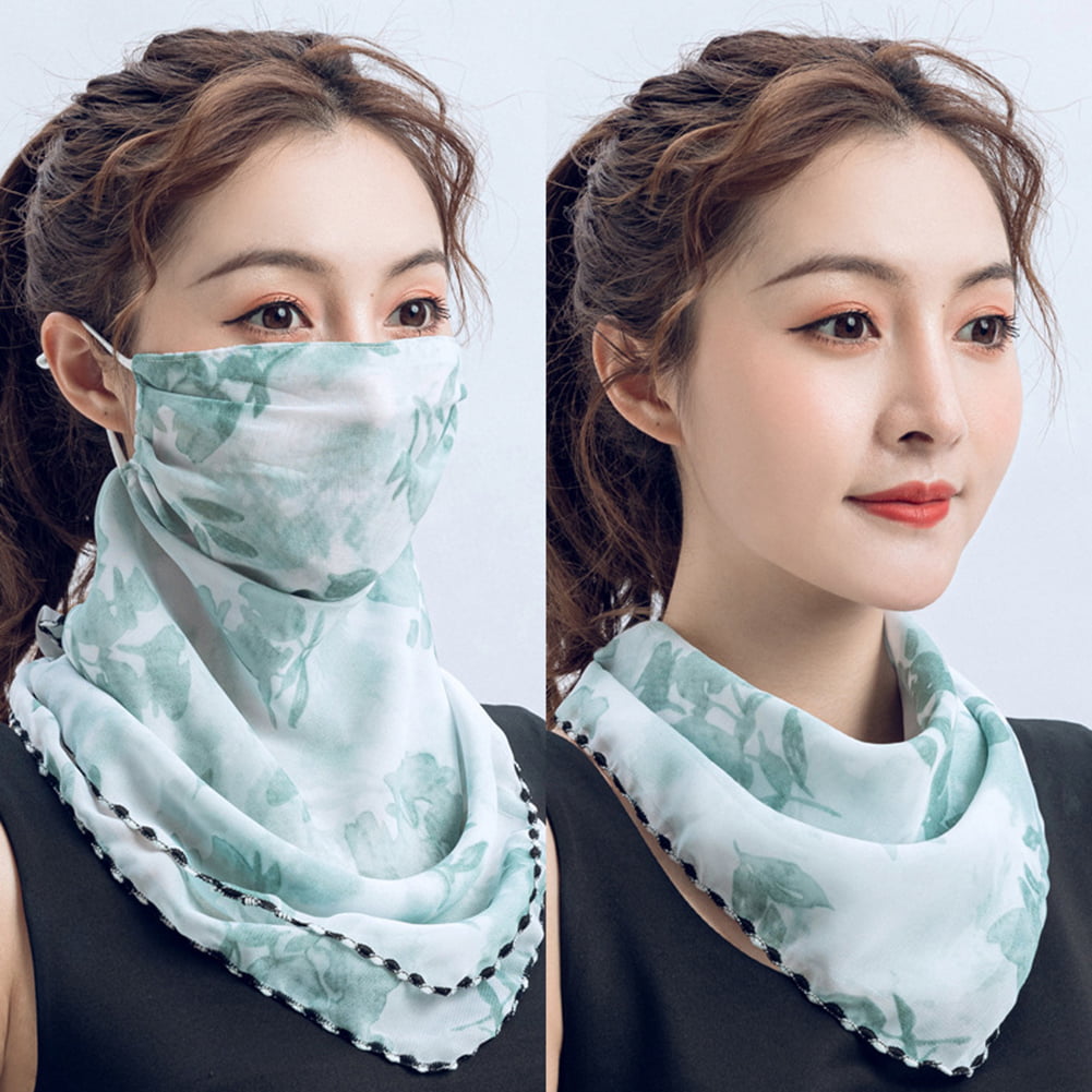 5Pcs Women Floral Print Sun Protection Breathable Neck Gaiter