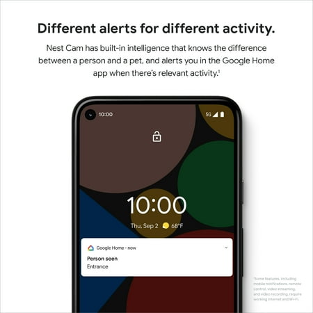 Google Nest Familiar Face Alerts 1080P Indoor Surveillance Camera, Linen