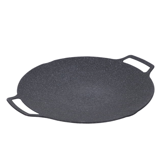 Aluminum Alloy Round BBQ Griddle, Lightweight Quick Even Heating BBQ Grill Pan Suitable for Butane Stove, Induction Cooktop, Electric Ceramic Stove, 6 Layer Composite Process