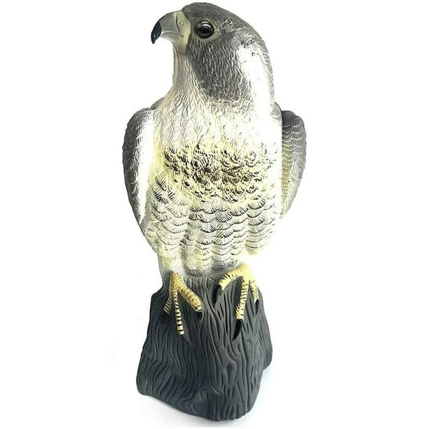 BrilliantMe Bird Scarecrow Fake Horned Hawk Decoy to Scare Birds