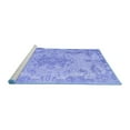 thumbnail image 2 of Ahgly Company Machine Washable Indoor Square Persian Blue Traditional Area Rugs, 8' Square, 2 of 4