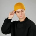 thumbnail image 2 of Sinhoon Wool Knit Cuff Short Fisherman Beanie for Men Women, Winter Warm Hats (yellow), 2 of 11