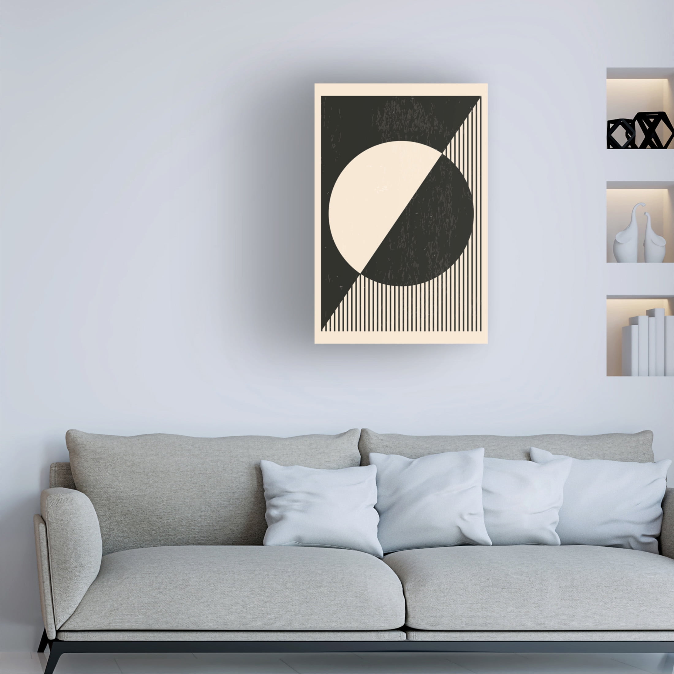 Trademark Fine Art jay stanley Black and White Planets Series 2 Canvas Wall Art