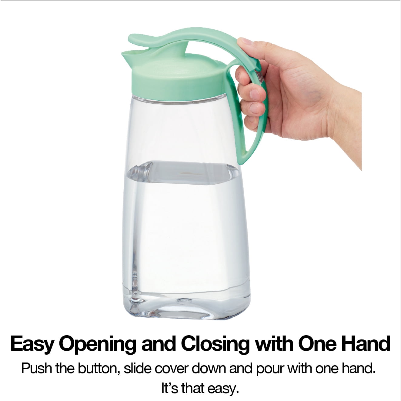 Lustroware Pitcher, Heat Resistant & Airtight, BPA-Free, 2.3QT –Turquoise
