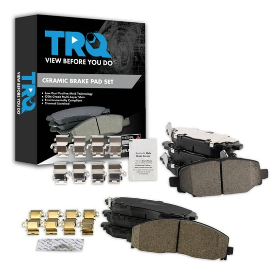 TRQ Ceramic Brake Pads Fits 2018-2020 Jeep Wrangler BFA17580