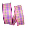thumbnail image 1 of Reliant Ribbon 92843W-120-40K Plaid Glamour Value Wired Edge Ribbon - Lavender - 2.5 in. x 50 yards, 1 of 1
