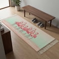 thumbnail image 5 of Area Rug with Tassels 2' x 5', Flamingo Bird on Gradient Background Kitchen Runner Rug for Hallway Bedroom Throw Rugs, Tropical Pink Animals Soft Door Mat for Bathroom Entrance Living Room, 5 of 9