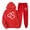 Red, variant on Hueook Valentine's Day Going Out Outfits for Women's Valentine's Day Print Fall/Winter Hoodie Sweatpants Long Sleeve Hoodie Set Suits Gray XL