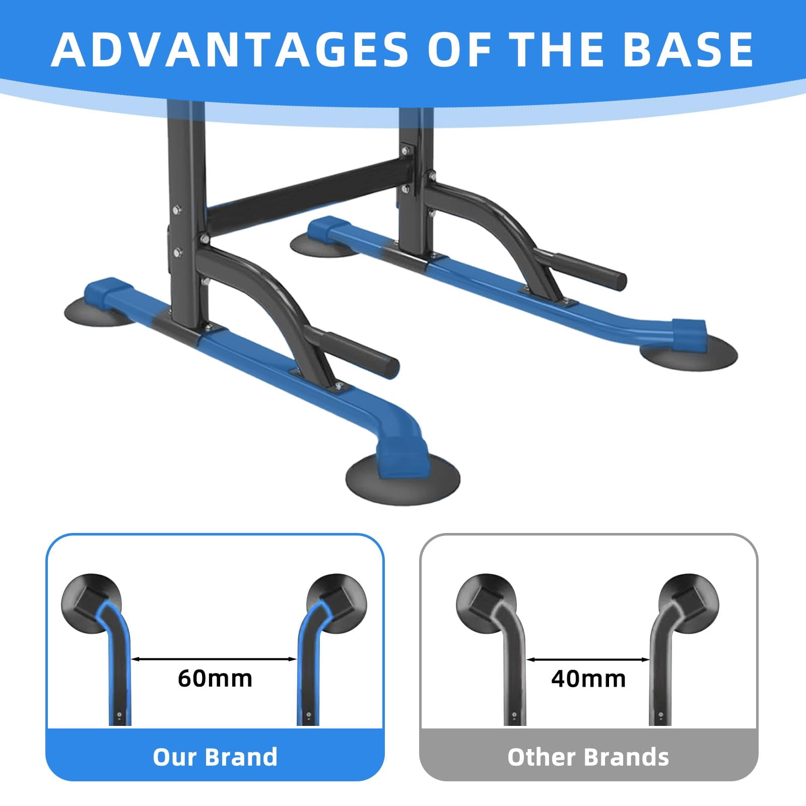 JaxShark Adjustable 82.6"H Power Tower Pull Up Dip Station Multi-Function Home Gym Strength Training,Black