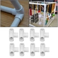 thumbnail image 4 of 10PCS Pipe Fitting Connectors 0.8in PVC Elbow Pipe Connector Pipe Splices 4 Way Elbow Fittings For Funniture Tent Connection, 4 of 8
