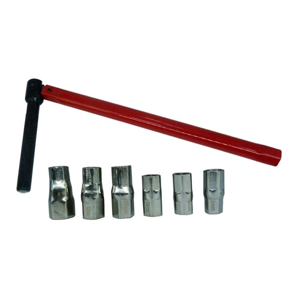 Llaves inglesas para superficies lisas, cabezales de 8 mm, 9 mm, 10 mm, 11 mm, 12 mm y 14 mm para baño. Rojo