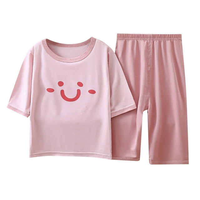 Ensemble de Pyjama pour Enfants, Chandail à Col Rond Décontracté, Haut à Enfiler, Tenue d'Intérieur d'Été, Pyjama pour Garçons, Taille 8T