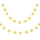 thumbnail image 5 of Guirnalda de estrellas doradas de 2 m, 2 unidades, banderín de papel dorado navideño, guirnalda de estrellitas para decoración de fiestas navideñas, bodas y baby showers (dorado brillante)., 5 of 8