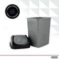 thumbnail image 4 of Superio Compact Slim Trash Can 4.5 Gallon With Swing Top Cover (Gray and Black) 18 Liter, 4 of 6