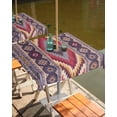 thumbnail image 2 of Fsddascl Southwest Aztec Outdoor Tablecloth - 54x54 Inch Square Dining Table Cover, Country Retro Ethnic Geometric Motifs Waterproof Outdoor Table Cloth with Umbrella Hole & Zipper for Picnic/Patio, 2 of 7