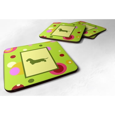 Carolines Treasures CK1133FC Dachshund Foam Coaster Set of 4 3 1/2 x 3 1/2 multicolor