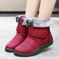 thumbnail image 6 of Rrunsv Classic Platform Snow Boots for Women,Ankle Boots Winter Boots with Memory Foam Insole Lightweight Anti-Slip Outsole for Outdoor Indoor Snowfall Red,8, 6 of 7