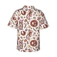 thumbnail image 4 of Xecao Rabbit And Egg print Hawaiian shirt - a stylish short-sleeve button-down for men, perfect for casual beach and tropical outings., 4 of 9