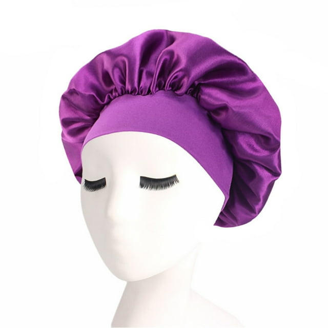Bonnet Couvre-Cheveux Sommeil Bande de Tête Grand Chapeau de Sommeil pour la Nuit Femmes Sommeil Naturel Cheveux Bouclés Longs Enveloppe Restez Toute la Nuit