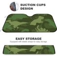 thumbnail image 4 of Car Windshield Sunshade Blocks Sun Visor Protector Dinosaur Army Camouflage Foldable Sun Shield For Vehicle Car Truck SUV Van 51x27.5 inches Keep Vehicle Cool, 4 of 6