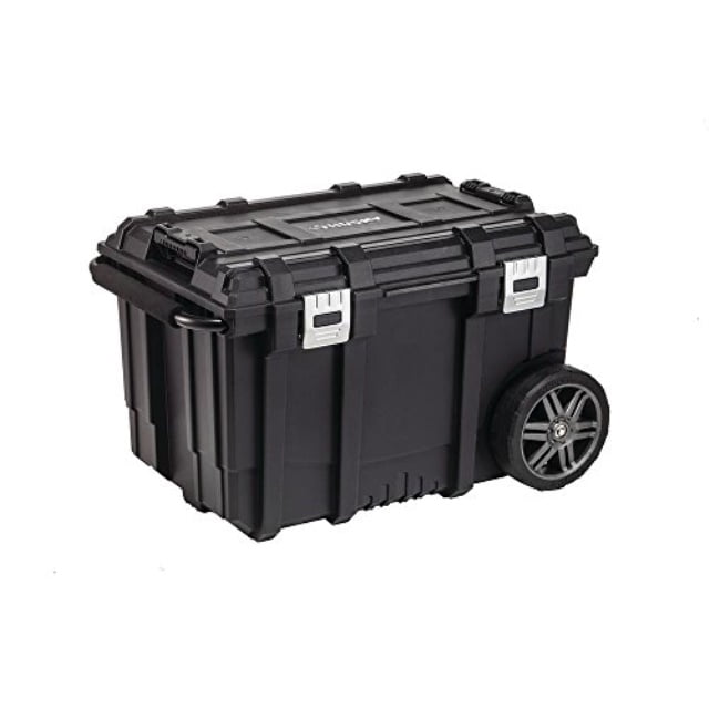 HUSKY Stackable Storage Organizer Bin Box Home Garage Utility Playroom Black 